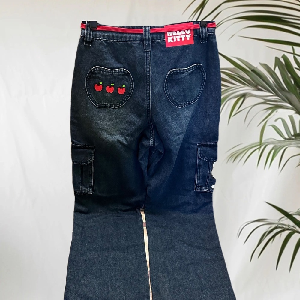 Hello Kitty Denim Jeans with Pink Accents size 1 - Picture 11 of 11